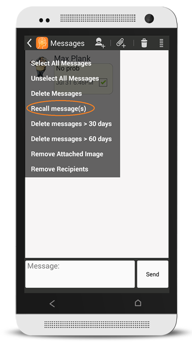 recall message